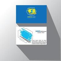 Creative and Clean Double-sided Business Card Template. Vector Illustration.