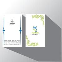 Creative and Clean Double-sided Business Card Template. Vector Illustration.