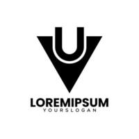 plantilla de diseño de logotipo de letra uv vector