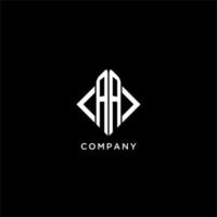 AA initial monogram with rhombus shape logo design vector