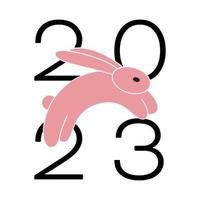 Collection of 2023 Happy New Year symbols. Concept 2023 number design template. Vector illustration 2023 Happy New Year.
