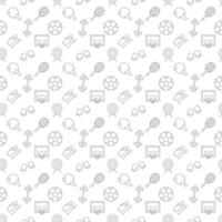 Vector seamless pattern of various sports is made of line icons. Perfect for web sites, wraps, wallpapers, postcards