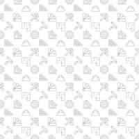 Vector seamless pattern of building and construction is made of line icons. Perfect for web sites, wraps, wallpapers, postcards