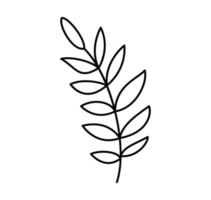 Branch outline vector icon. Thin line black branch icon, flat vector simple element illustration from editable nature concept isolated stroke on white background