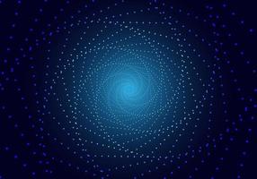 Background Particles use geometric shapes to form a spiral. The concept is like gathering data technology together. vector