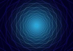 Background Particles use geometric shapes to form a spiral. The concept is like gathering data technology together. vector