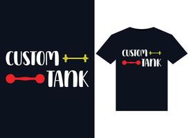 Custom Tank illustrations for print-ready T-Shirts design vector