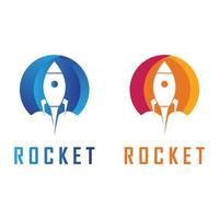 space rocket logo and vector with slogan template