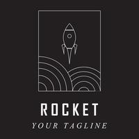 space rocket logo and vector with slogan template