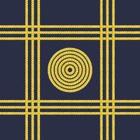 Seamless pattern with retro hand-drawn sketch golden chain on dark background. Drawing engraving texture. Great design for fashion, textile, decorative frame, yacht style card. vector