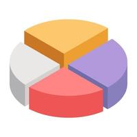 Perfect design icon of pie chart vector