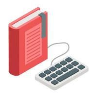 Trendy design icon of electronic book vector