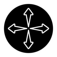 Four way arrow icon in trendy style vector