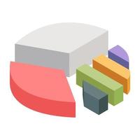 Creative design icon of chart vector