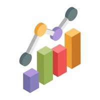 Creative design icon of chart vector