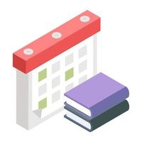 Editable design icon of study schedule vector