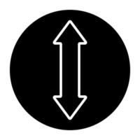 A trendy vector design of double head arrow