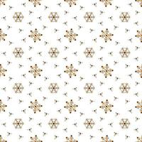 Pattern with snowflakes. Cute pattern with two kinds of snowflakes.Cartoon doodle vector illustration.