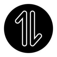 Opposite direction arrows icon vector