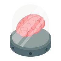 A colored design icon of brain vector