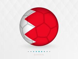 Football ball with Bahrain flag pattern, soccer ball with flag of Bahrain national team. vector