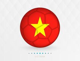 Football ball with Vietnam flag pattern, soccer ball with flag of Vietnam national team. vector