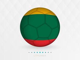 Football ball with Lithuania flag pattern, soccer ball with flag of Lithuania national team. vector