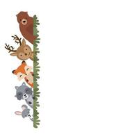 wild animal family greeting background vector