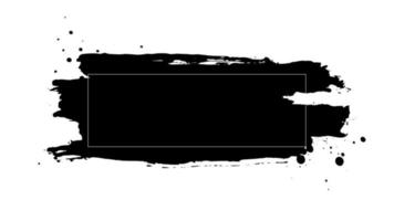 animación de trazo de pincel negro abstracto para efecto de texto. movimiento de trazo de tinta áspero en estilo chino para superposición de video y espacio de copia. pintura áspera en el tercer marco inferior