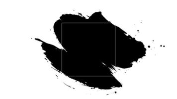 abstrakte schwarze Pinselstrich-Animation für Texteffekt. grobe tintenstrichbewegung im chinesischen stil für videoüberlagerung und kopierraum. grobe Bemalung im unteren Drittel des Rahmens video