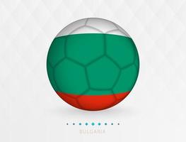 Football ball with Bulgaria flag pattern, soccer ball with flag of Bulgaria national team. vector