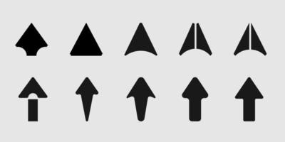 icono de flecha. colección de iconos de flecha. establecer diferentes flechas. vector