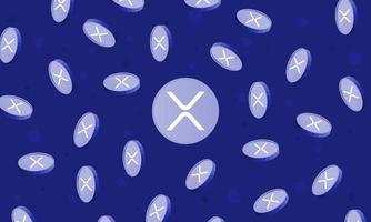 XRP cryptocurrency background. Virtual cryptocurrency concept vector