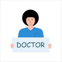 doctor en medicina ilustración moderna. personal del hospital vector
