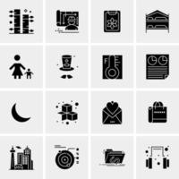 16 Universal Business Icons Vector Creative Icon Illustration to use in web and Mobile Related project