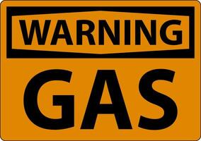 Warning Flammable Sign GAS On White Background vector