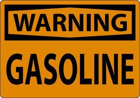 Warning Sign Gasoline Symbol On White Background vector