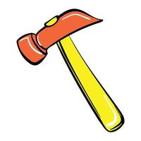 Hammer icon, cartoon style vector