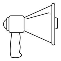 Megaphone with handle icon, outline style vector