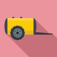 Farm trail cistern icon, flat style vector