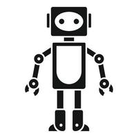 Robot toy icon, simple style vector