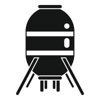 Space capsule icon, simple style vector