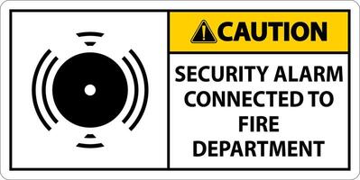 Security Alarm Sign Security Alarm Connected To Fire Department vector