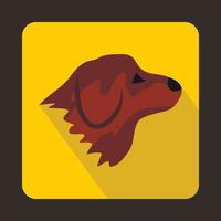 Retriever dog icon, flat style vector