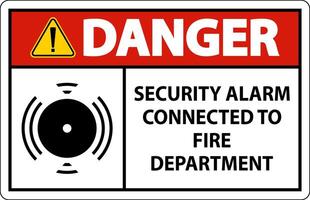 Security Alarm Sign Security Alarm Connected To Fire Department vector