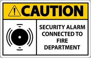 Security Alarm Sign Security Alarm Connected To Fire Department vector