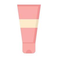 crema facial en tubo rosa sobre fondo blanco. imagen vectorial aislada para salón de belleza o diseño de imágenes prediseñadas vector