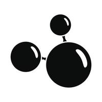 Triple molecule icon, simple style vector