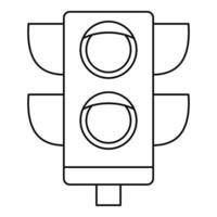 Pedestrian semaphore icon, outline style vector