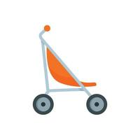 Little pram icon, flat style vector